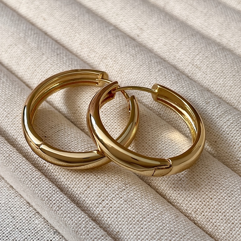 18K Gold Plated Hypoallergenic Hoop Earrings